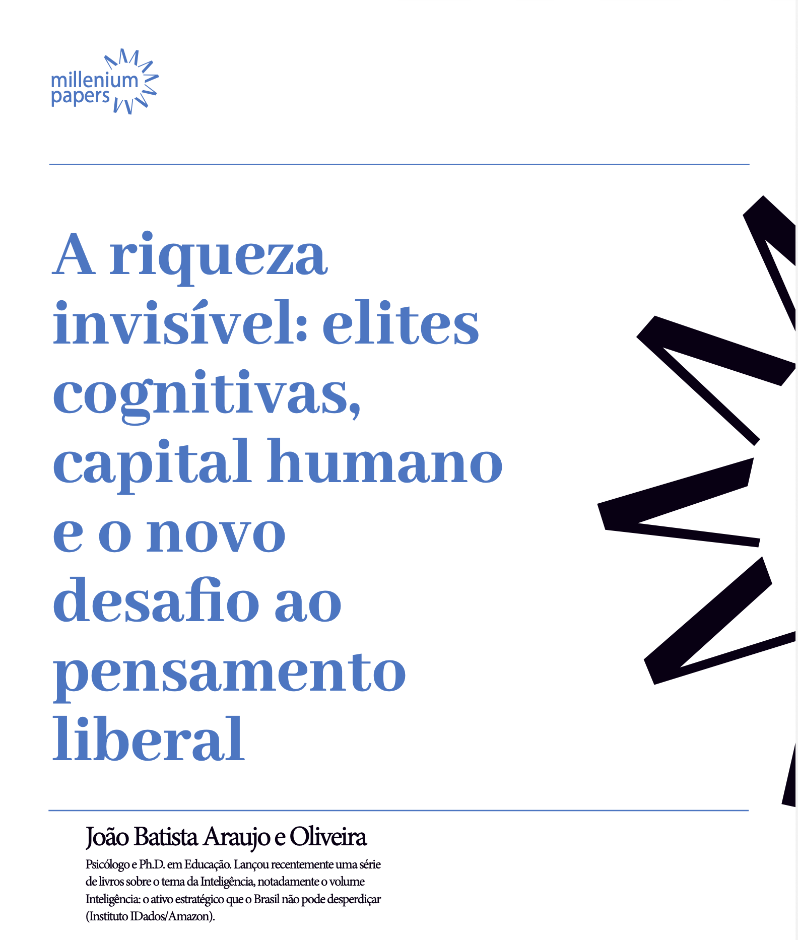 Capa: A riqueza invisível: elites cognitivas, capital humano e o novo desafio ao pensamento liberal